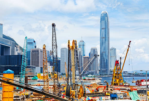 Construction site in Hong Kong